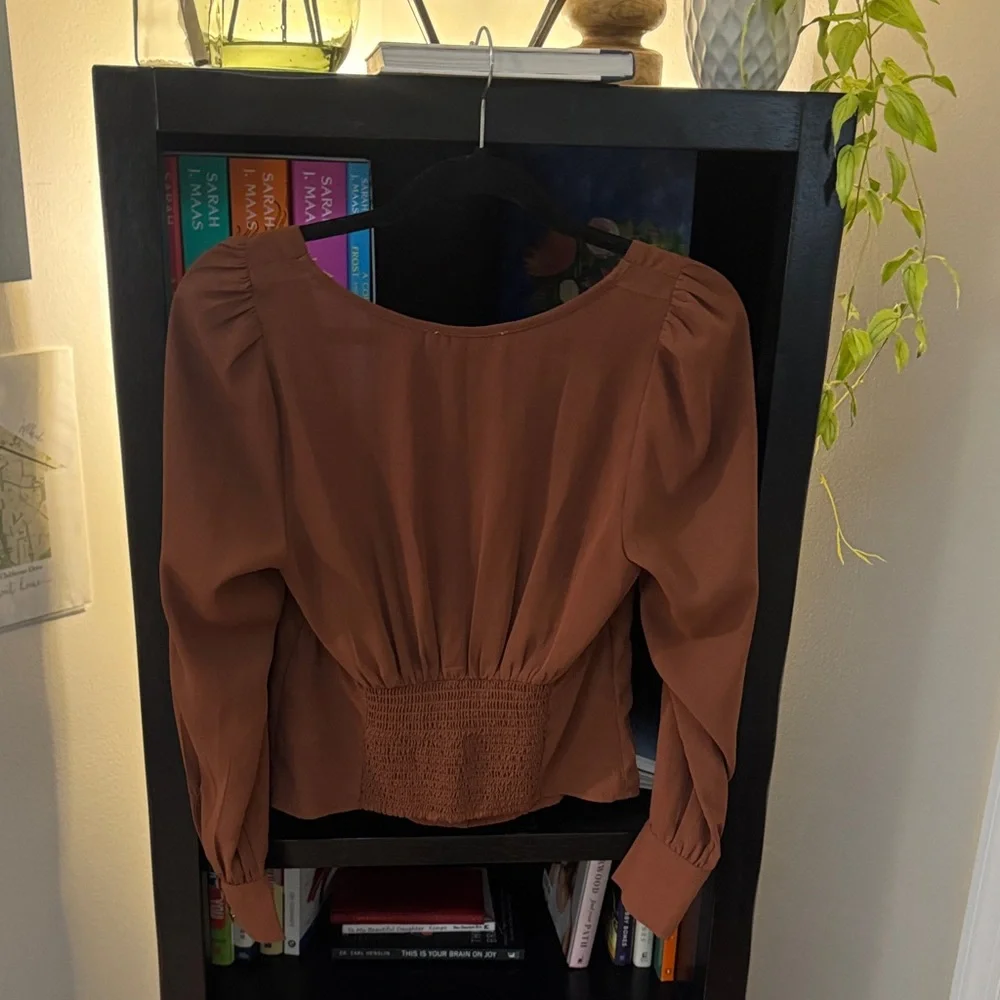 Abercrombie and Fitch Burgundy Blouse - Picture 4 of 4